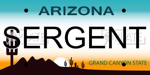 SERGENT Arizona License Plate