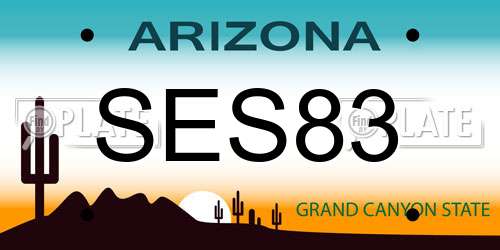 SES83 Arizona License Plate
