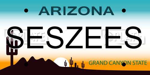 SESZEES Arizona License Plate