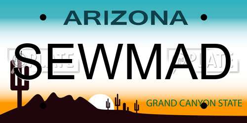 SEWMAD Arizona License Plate