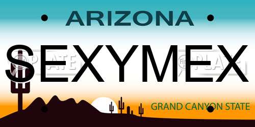 SEXYMEX Arizona License Plate
