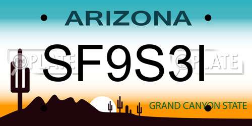 SF9S3I Arizona License Plate