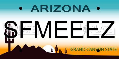 SFMEEEZ Arizona License Plate