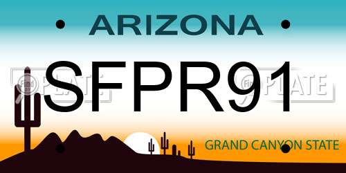 SFPR91 Arizona License Plate
