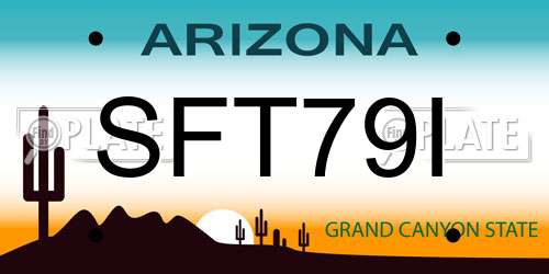 SFT79I Arizona License Plate
