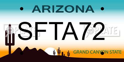SFTA72 Arizona License Plate