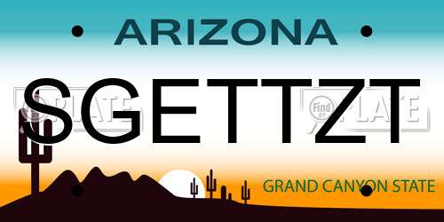 SGETTZT Arizona License Plate