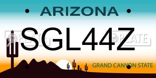 SGL44Z Arizona License Plate