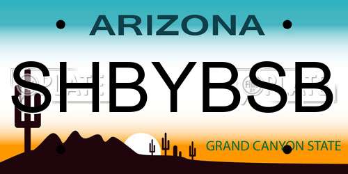 SHBYBSB Arizona License Plate