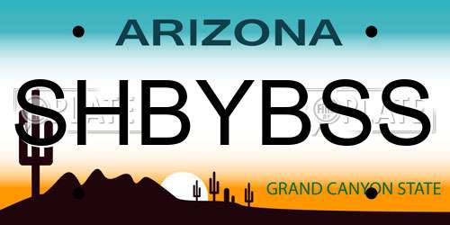 SHBYBSS Arizona License Plate