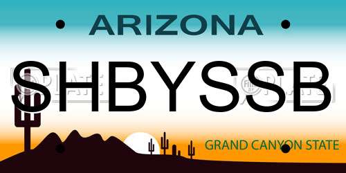 SHBYSSB Arizona License Plate