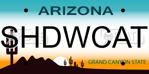 SHDWCAT Arizona License Plate