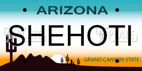 SHEHOTI Arizona License Plate