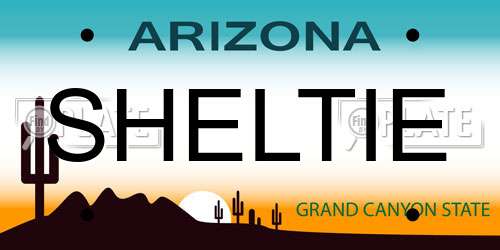 SHELTIE Arizona License Plate