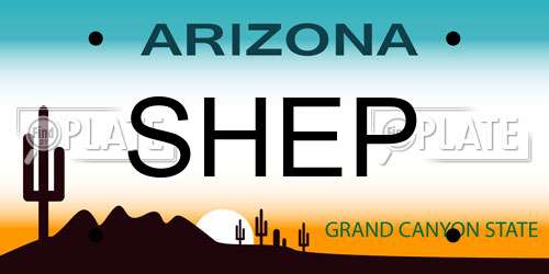 SHEP Arizona License Plate