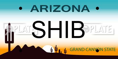 SHIB Arizona License Plate