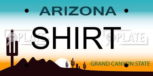 SHIRT Arizona License Plate