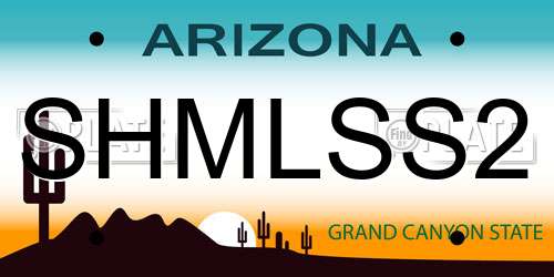 SHMLSS2 Arizona License Plate