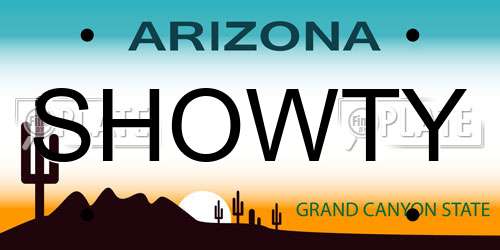 SHOWTY Arizona License Plate