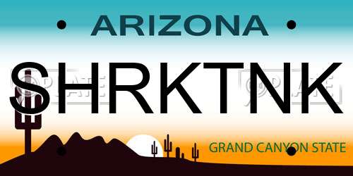 SHRKTNK Arizona License Plate