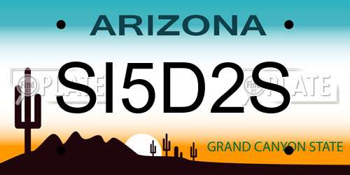 SI5D2S Arizona License Plate