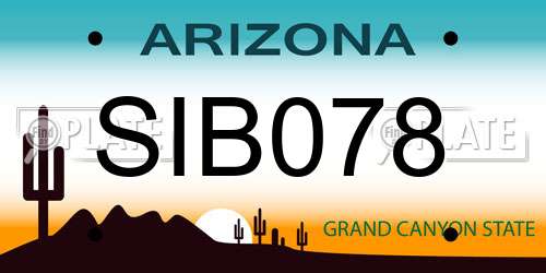 SIB078 Arizona License Plate
