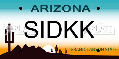 SIDKK Arizona License Plate