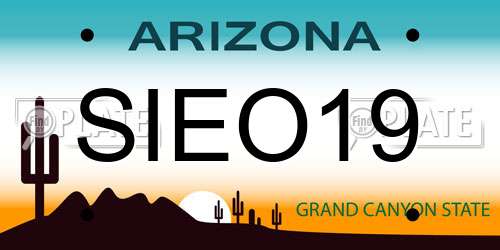 SIEO19 Arizona License Plate