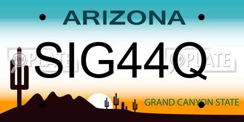 SIG44Q Arizona License Plate