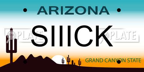 SIIICK Arizona License Plate