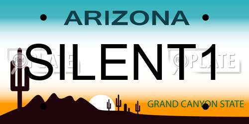 SILENT1 Arizona License Plate