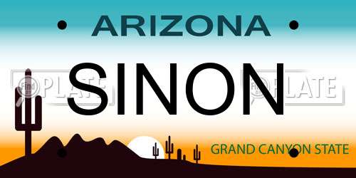 SINON Arizona License Plate