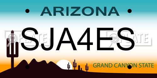 SJA4ES Arizona License Plate