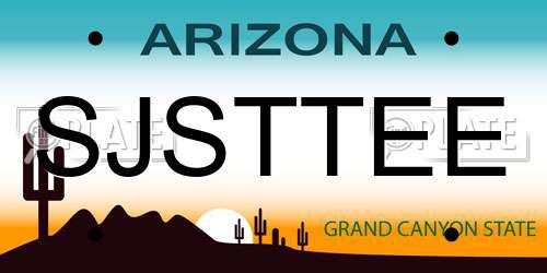 SJSTTEE Arizona License Plate