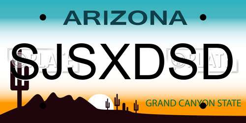 SJSXDSD Arizona License Plate