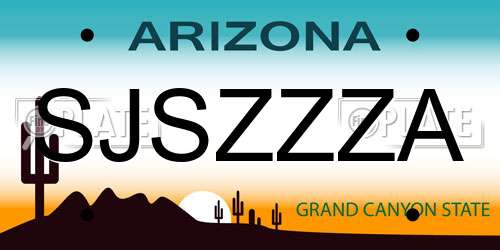 SJSZZZA Arizona License Plate