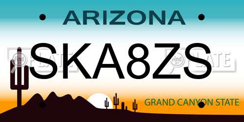 SKA8ZS Arizona License Plate