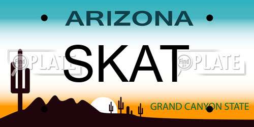 SKAT Arizona License Plate