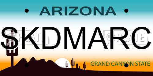 SKDMARC Arizona License Plate