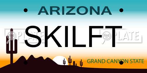 SKILFT Arizona License Plate