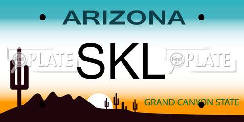 SKL Arizona License Plate