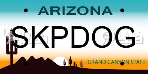 SKPDOG Arizona License Plate