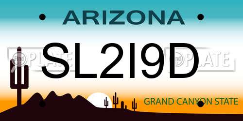 SL2I9D Arizona License Plate