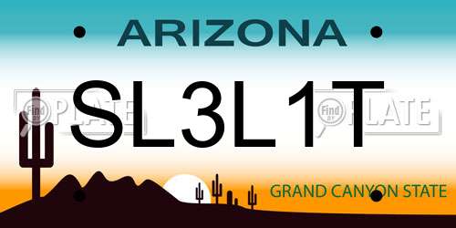 SL3L1T Arizona License Plate