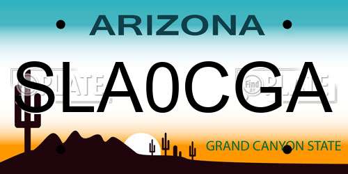 SLA0CGA Arizona License Plate