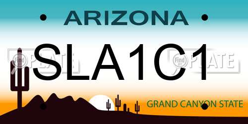 SLA1C1 Arizona License Plate