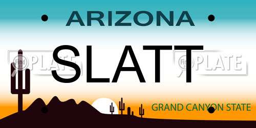 SLATT Arizona License Plate