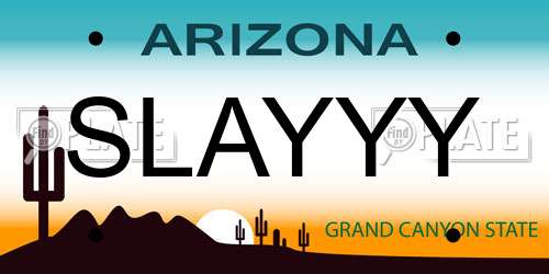 SLAYYY Arizona License Plate