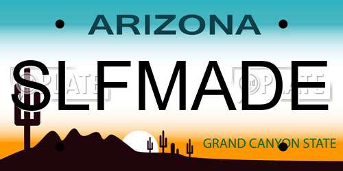 SLFMADE Arizona License Plate