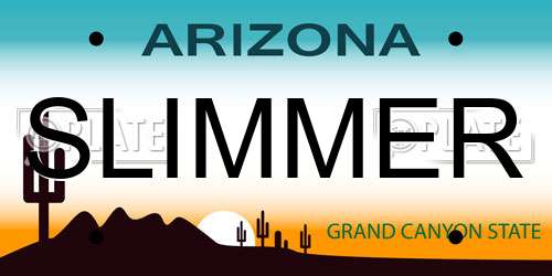SLIMMER Arizona License Plate